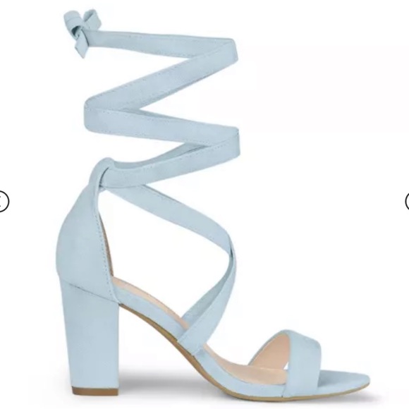 🦋Allegra K 🦋Women's 🦋Back to College 🦋Lace Up 🦋Block Heels Sandals🦋 - Picture 1 of 6
